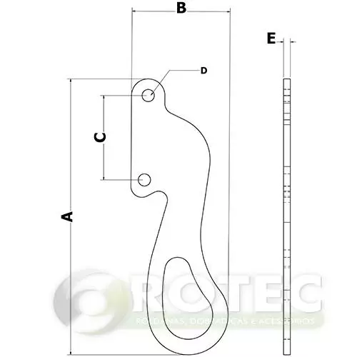 Alavanca para janela basculante 