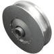 Roldana canal U Ferro 1/2'' com Bucha para Parafuso